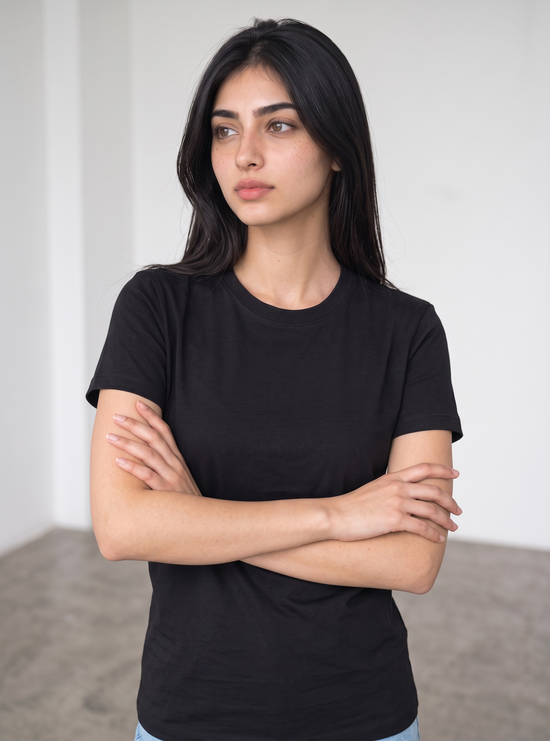 Regular Fit Cotton T-Shirt (Black)