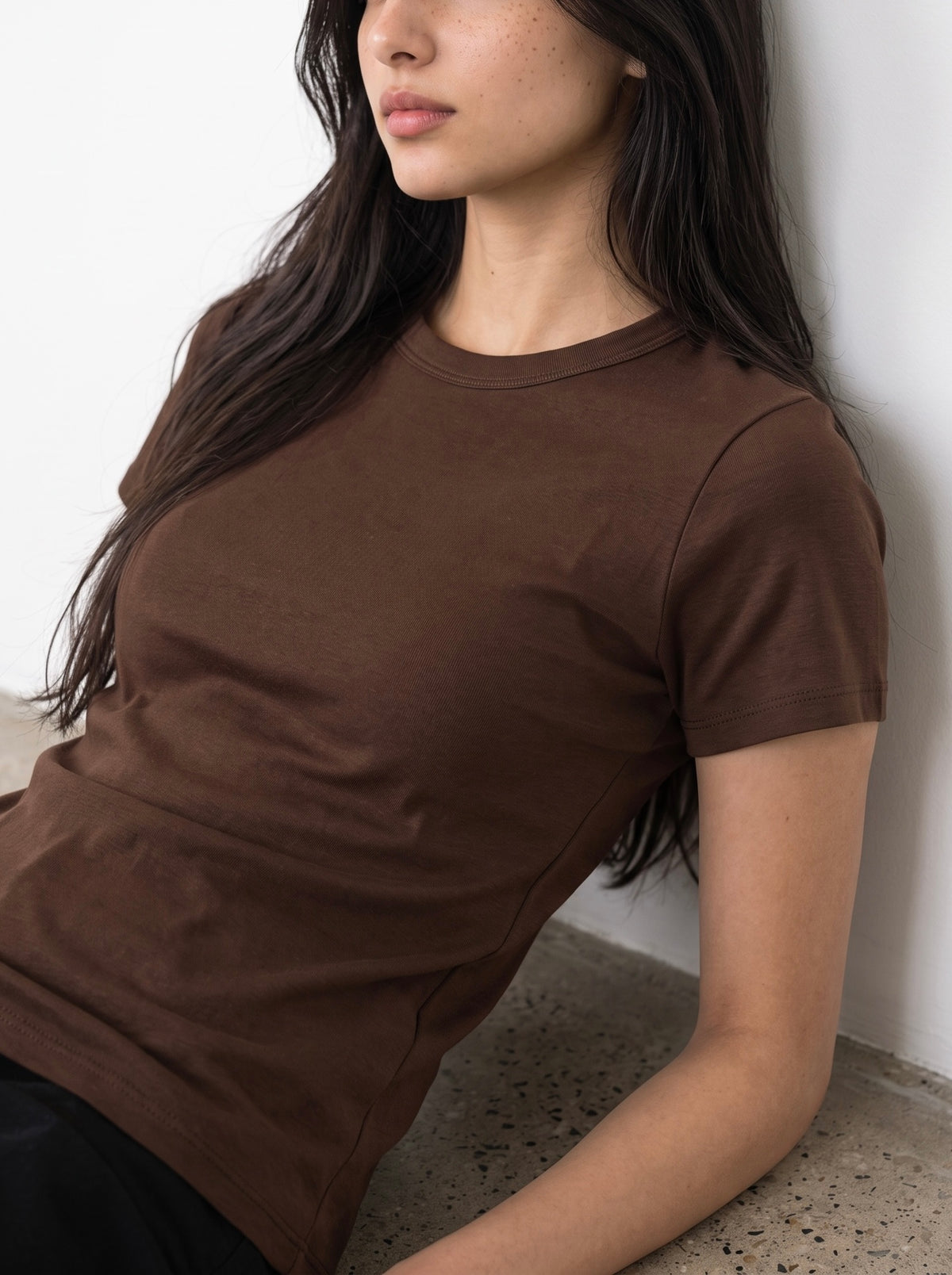 Regular Fit Cotton T-Shirt (Brown)