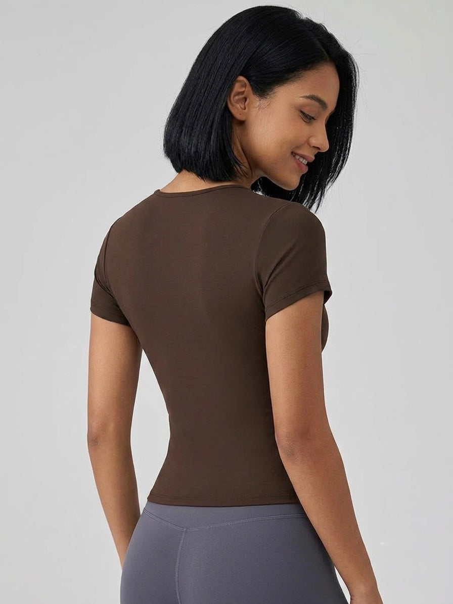 Slim Fit Stretch T-Shirt (Espresso)