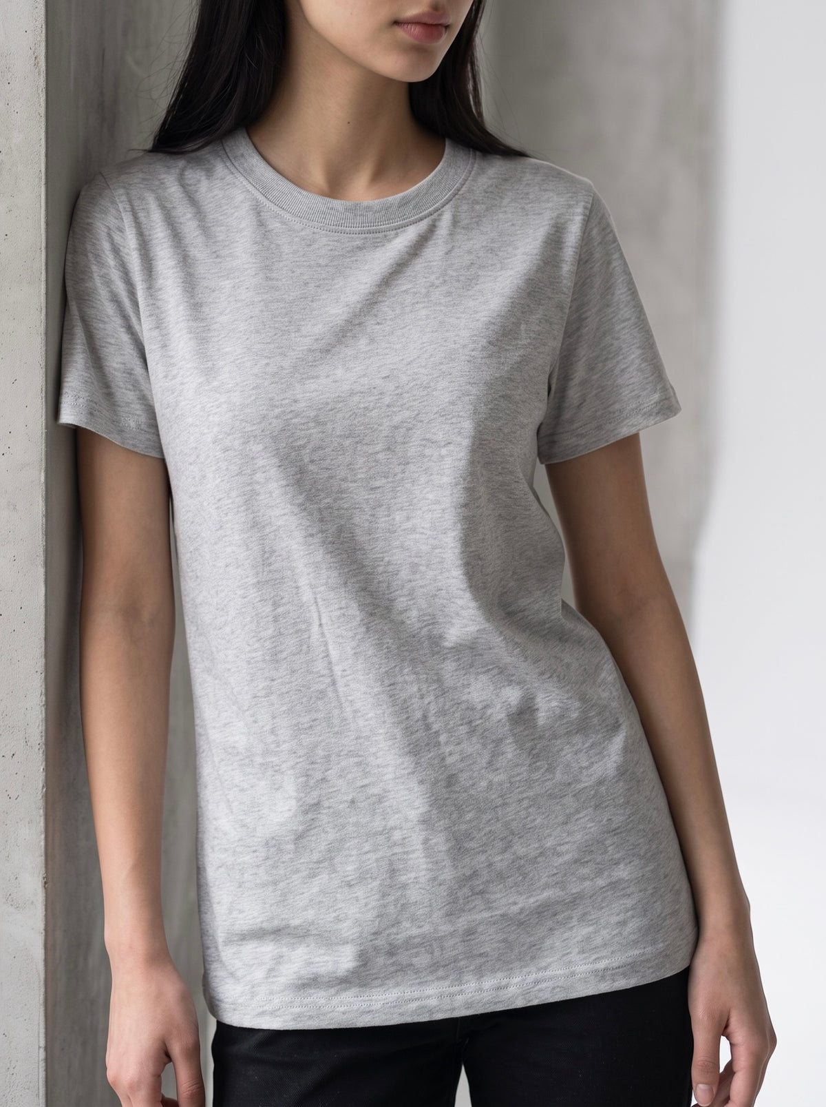 Regular Fit Cotton T-Shirt (Grey)