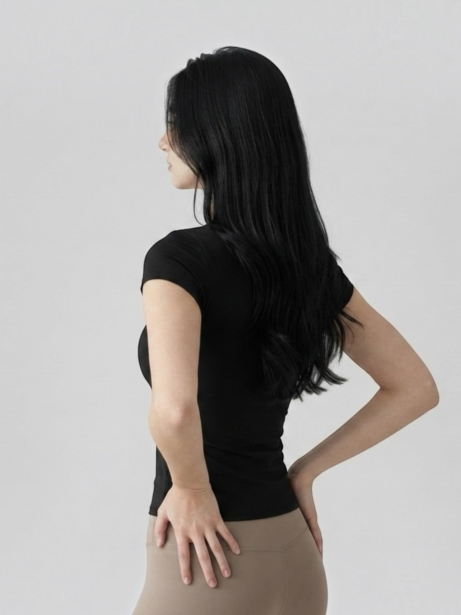 Slim Fit Stretch T-Shirt (Black)