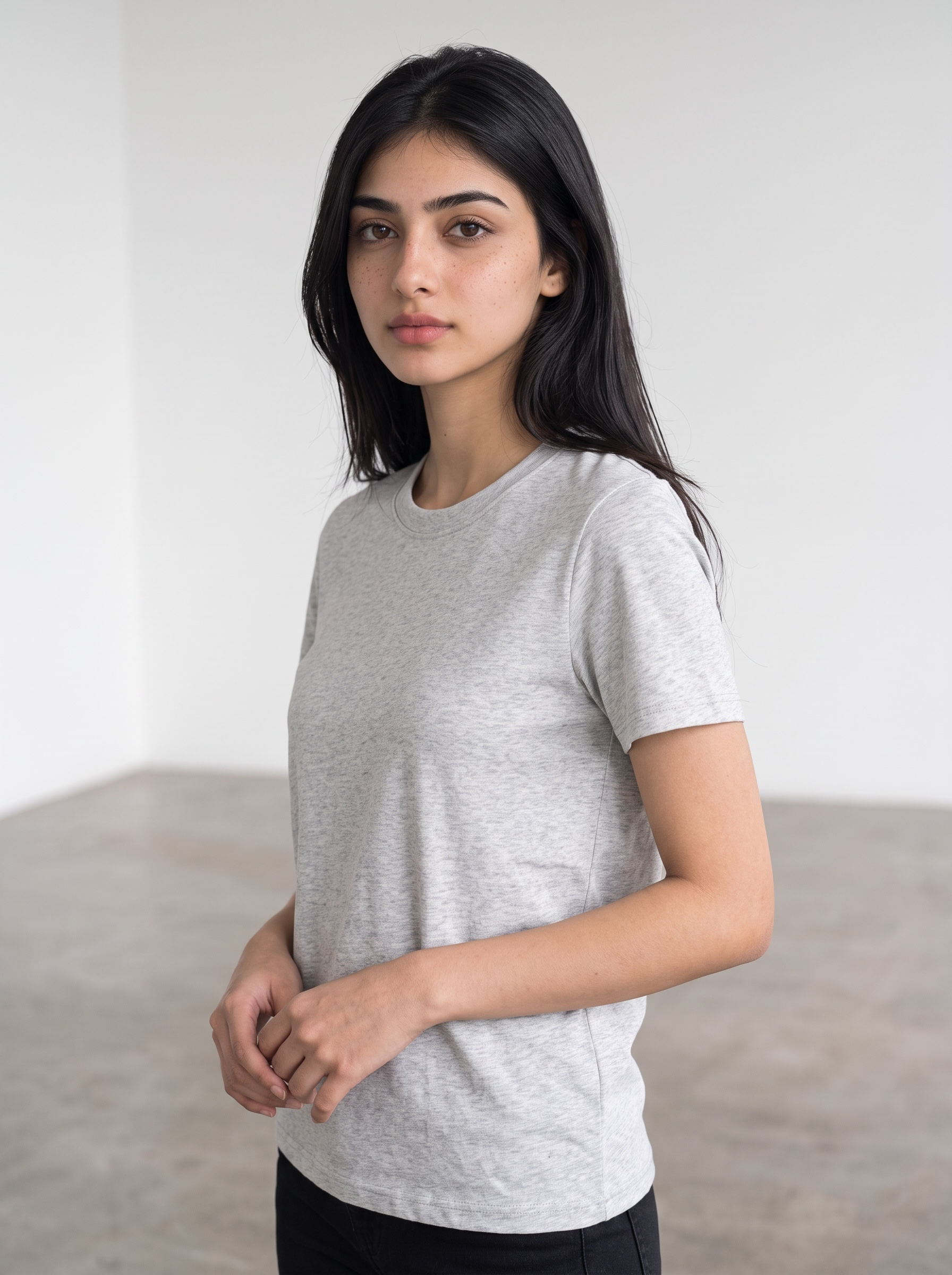 Regular Fit Cotton T-Shirt (Grey)