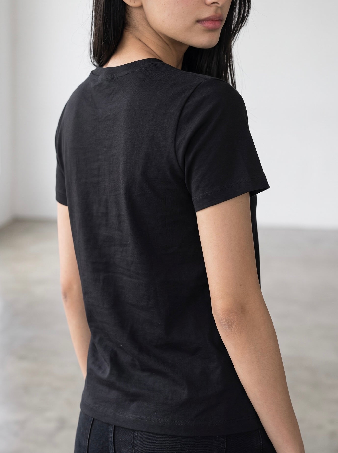 Regular Fit Cotton T-Shirt (Black)