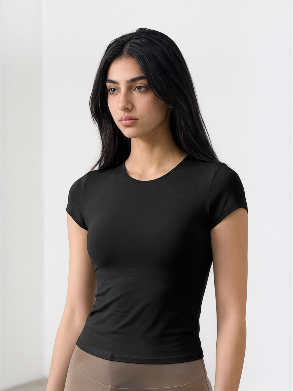 Slim Fit Stretch T-Shirt (Black)