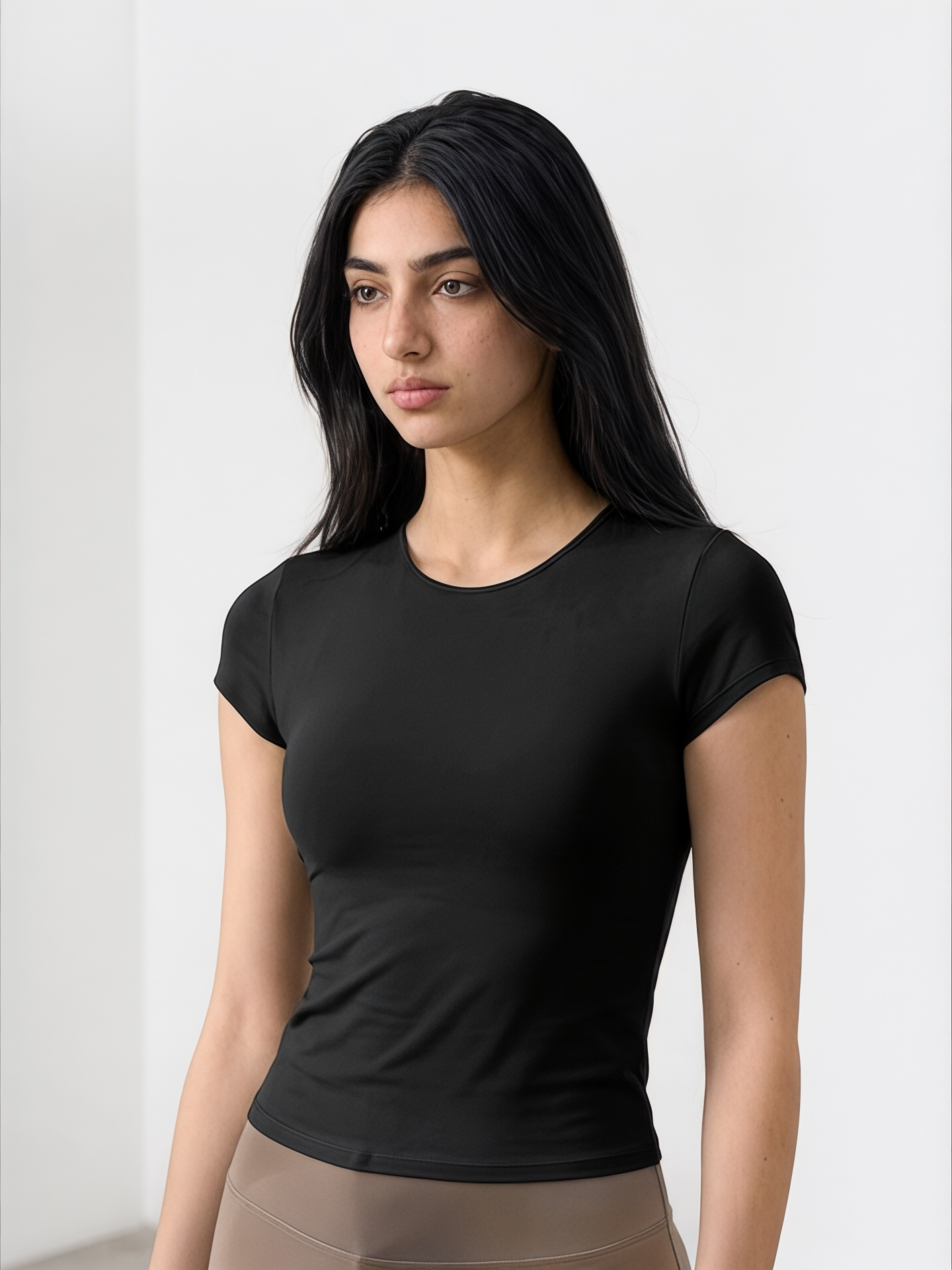 Slim Fit Stretch T-Shirt (Black)