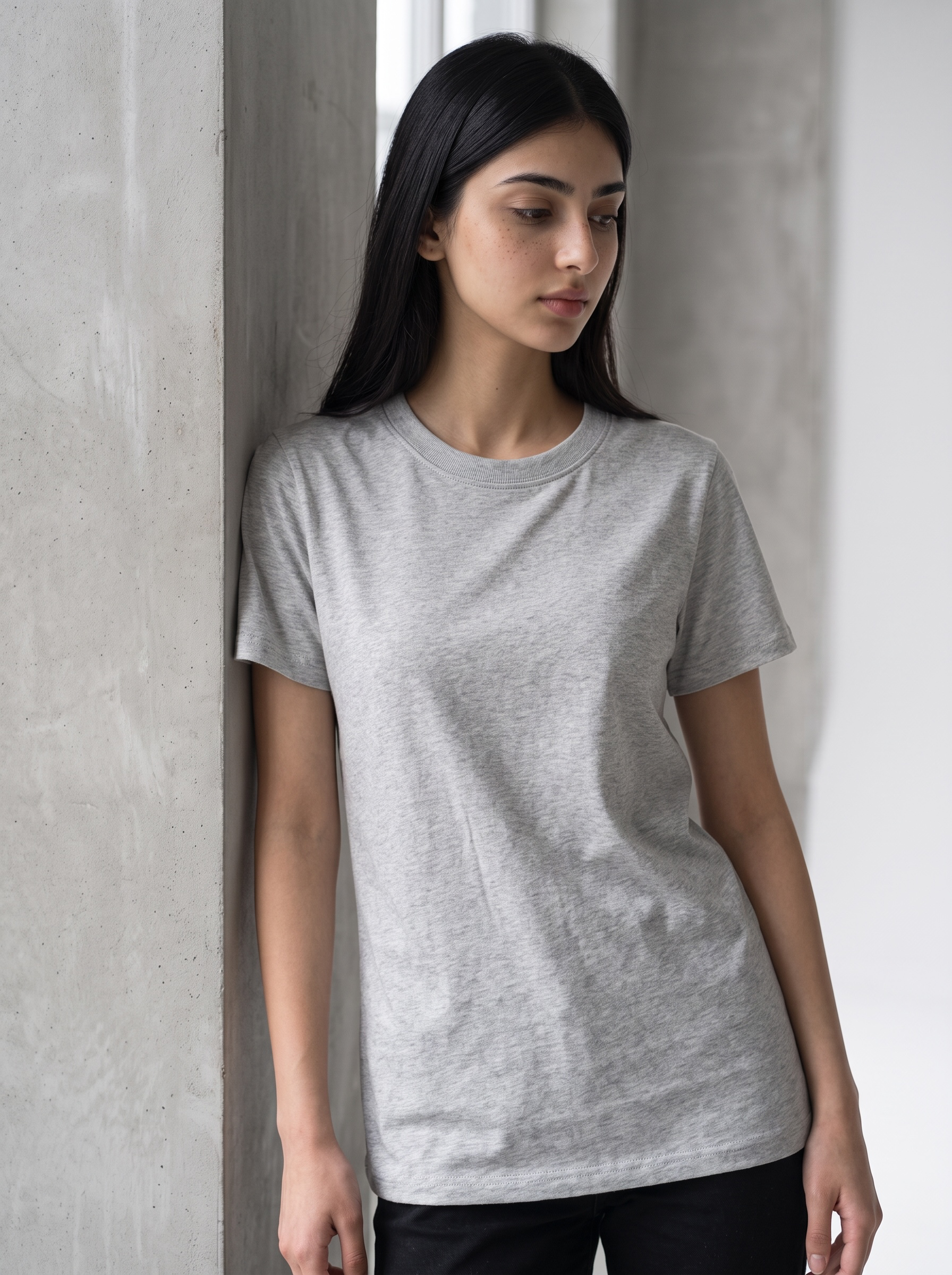 Regular Fit Cotton T-Shirt (Grey)