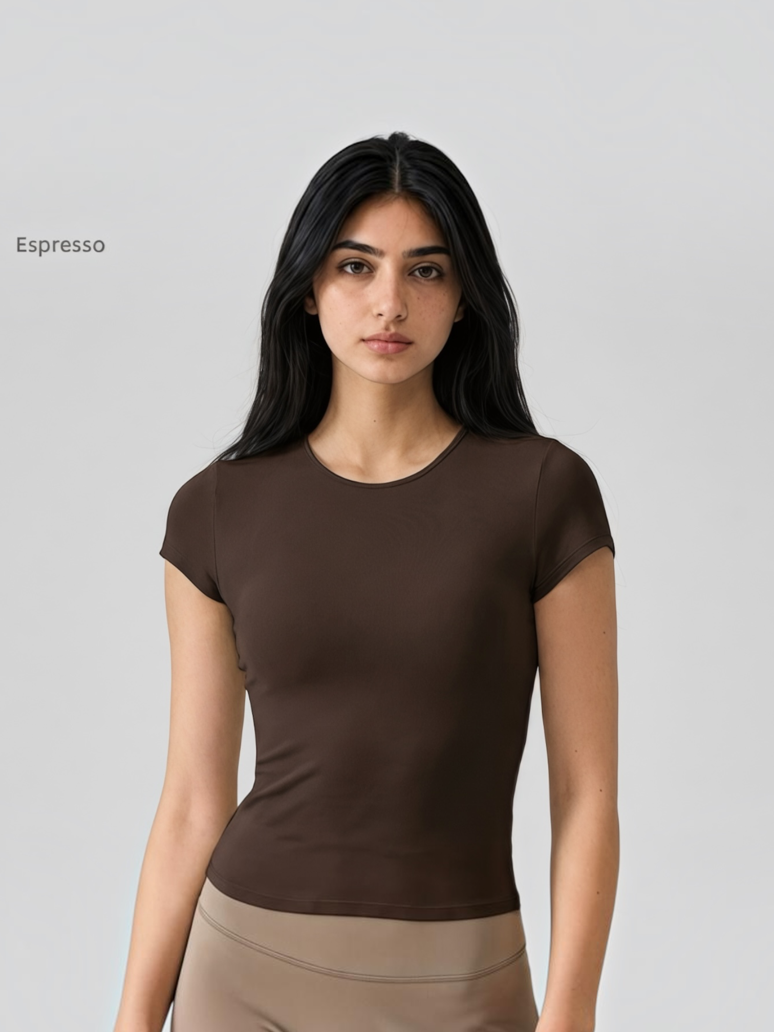 Slim Fit Stretch T-Shirt (Espresso)