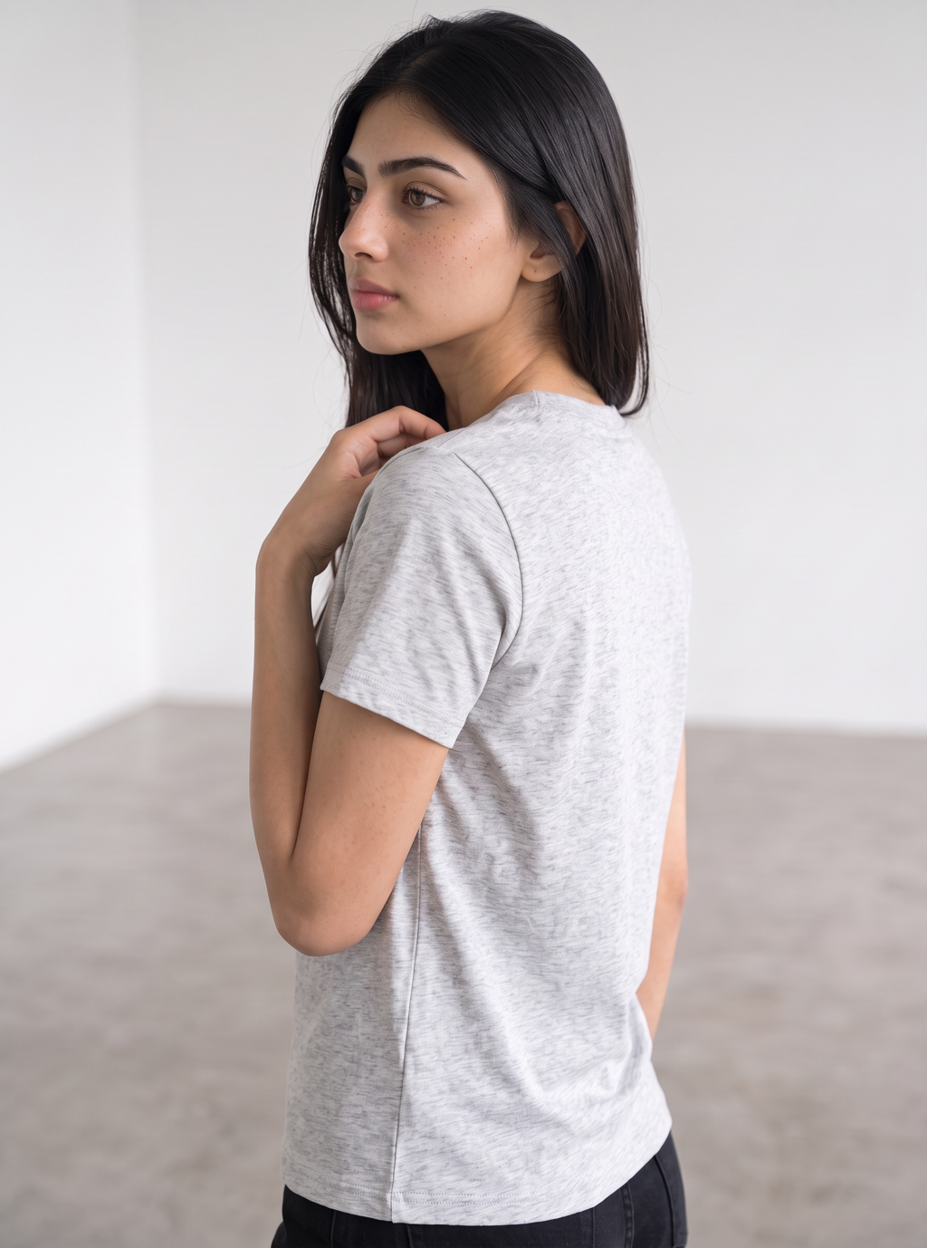 Regular Fit Cotton T-Shirt (Grey)